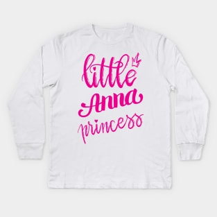 Little Anna Princess Kids Long Sleeve T-Shirt